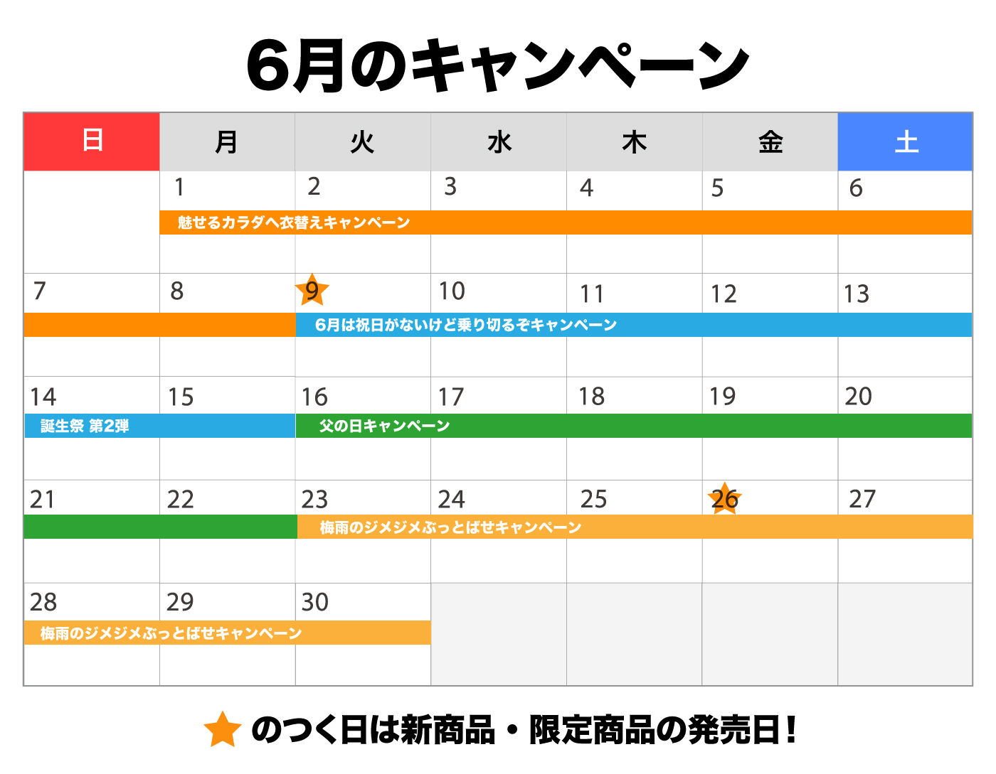 
キャンペーンスケジュール