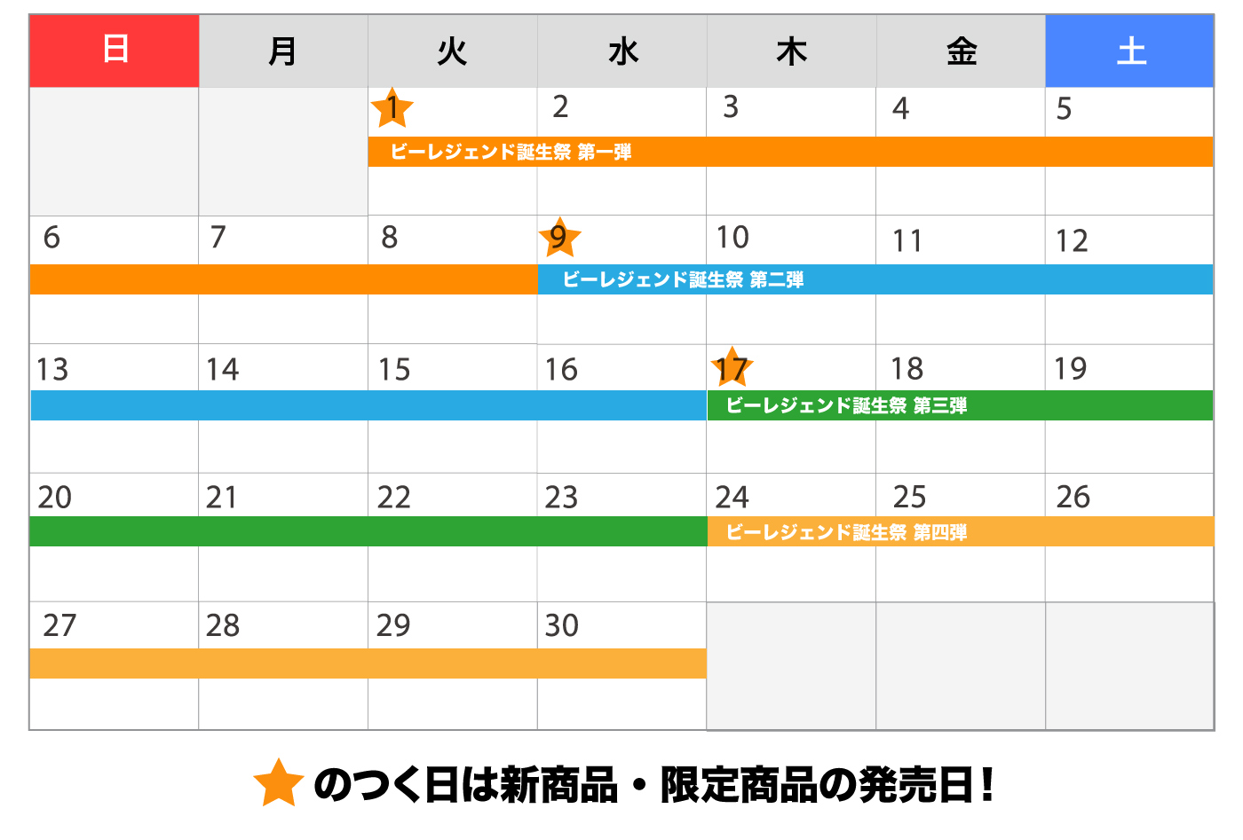 キャンペーンスケジュール