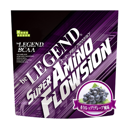 ビーレジェンド BCAA SUPER AMINO FLOWSION もう１レップ！グレープ風味 スプーンなし【420g】