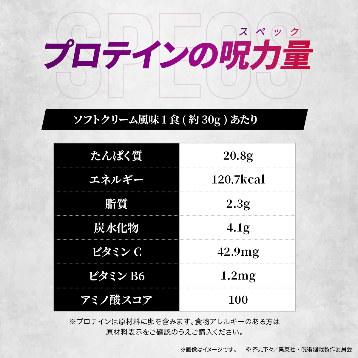 WPC プロテイン 呪術廻戦 死滅回游 ソフトクリーム風味 スプーン付き【900g】