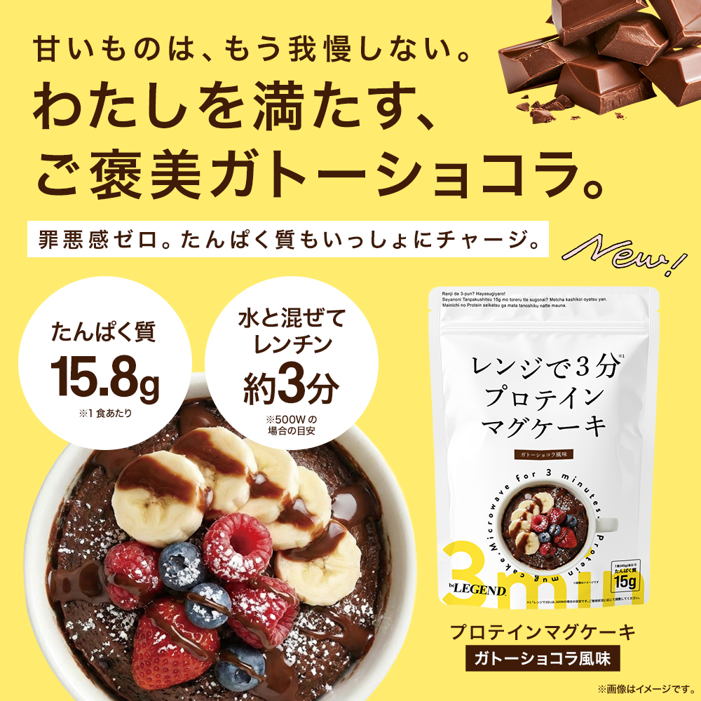 ビ―レジェンド プロテイン マグケーキ ガトーショコラ風味 スプーン付き【450g】