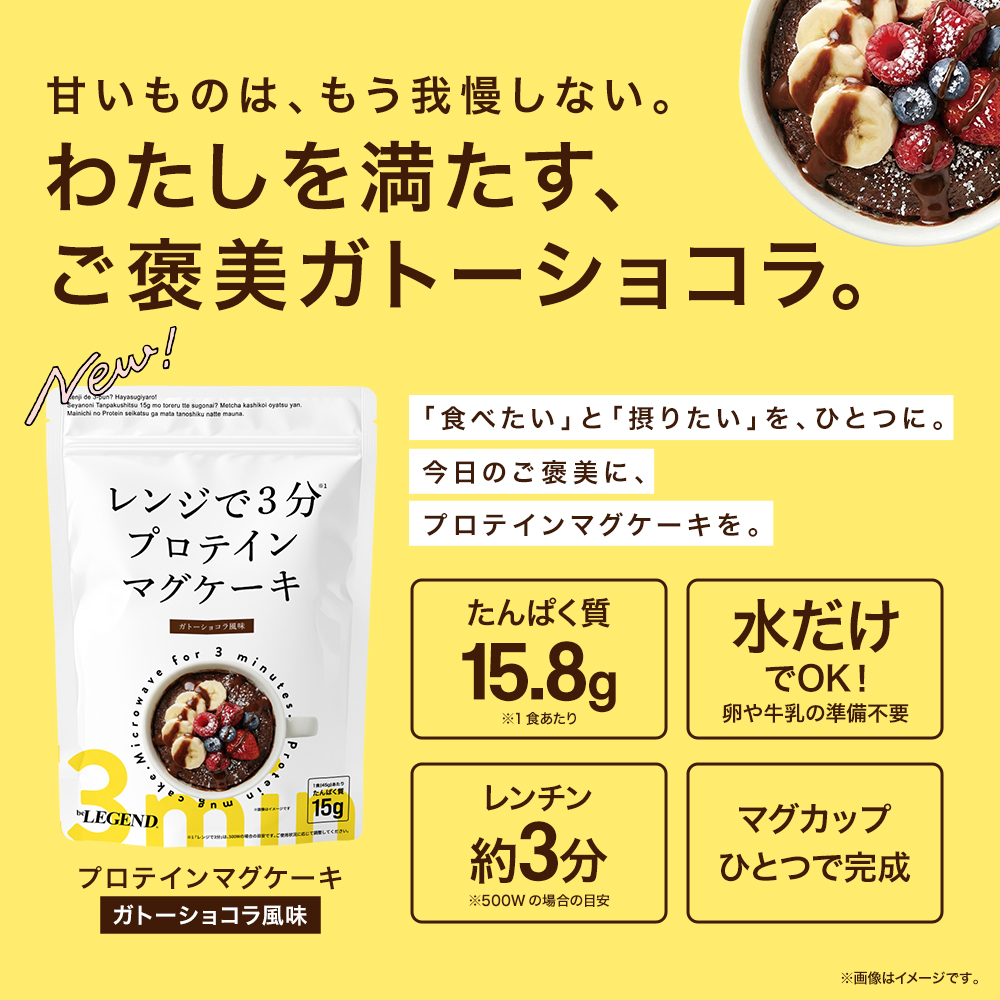 ビ―レジェンド プロテイン マグケーキ ガトーショコラ風味 スプーン付き【450g】