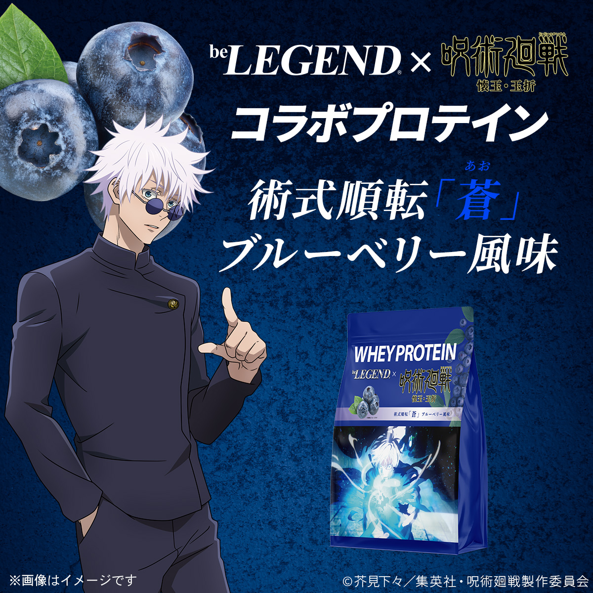 WPC プロテイン 呪術廻戦 懐玉・玉折 術式順転「蒼」 ブルーベリー風味【900g】