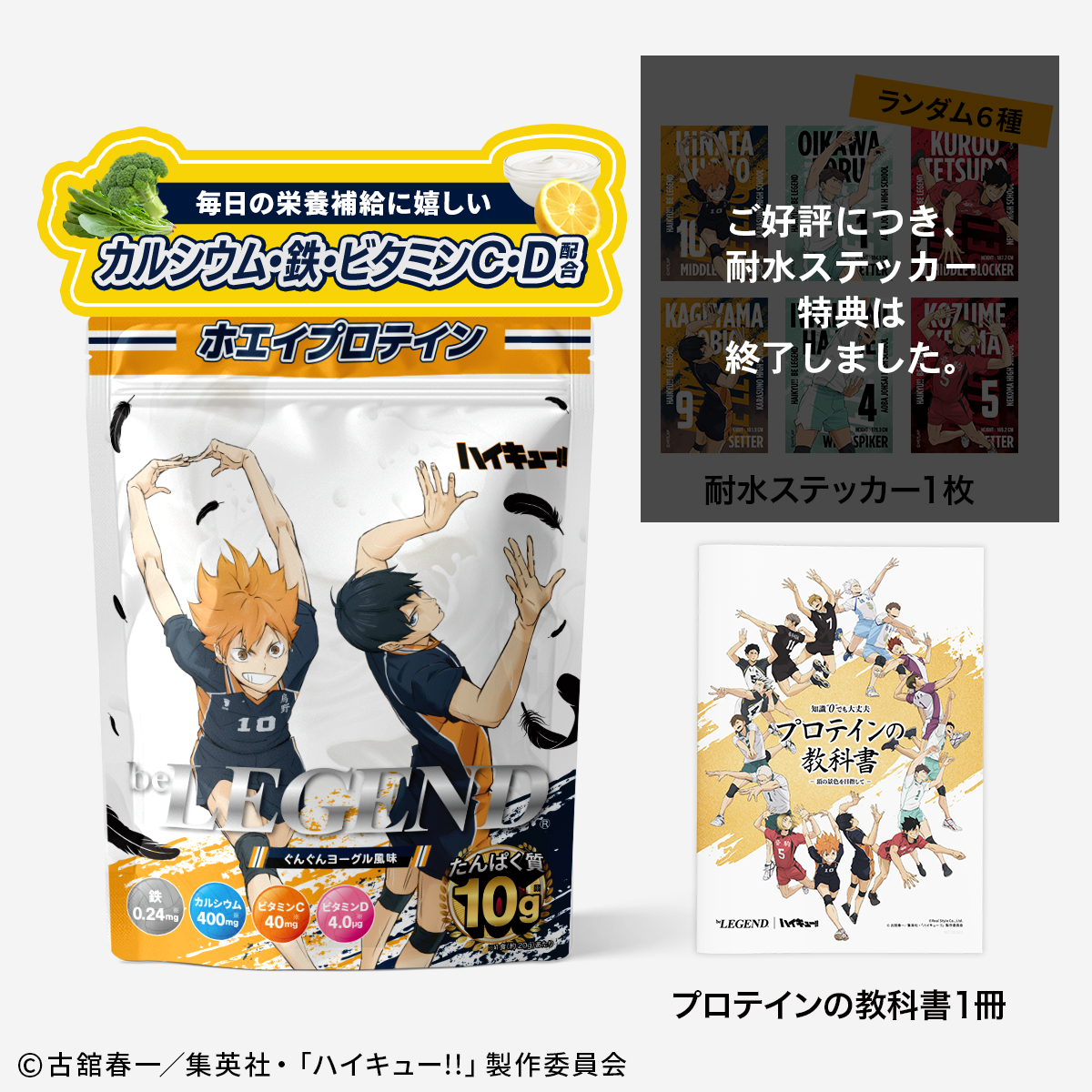 WPCプロテイン ハイキュー!! ぐんぐんヨーグル風味 スプーン付き【300g】
