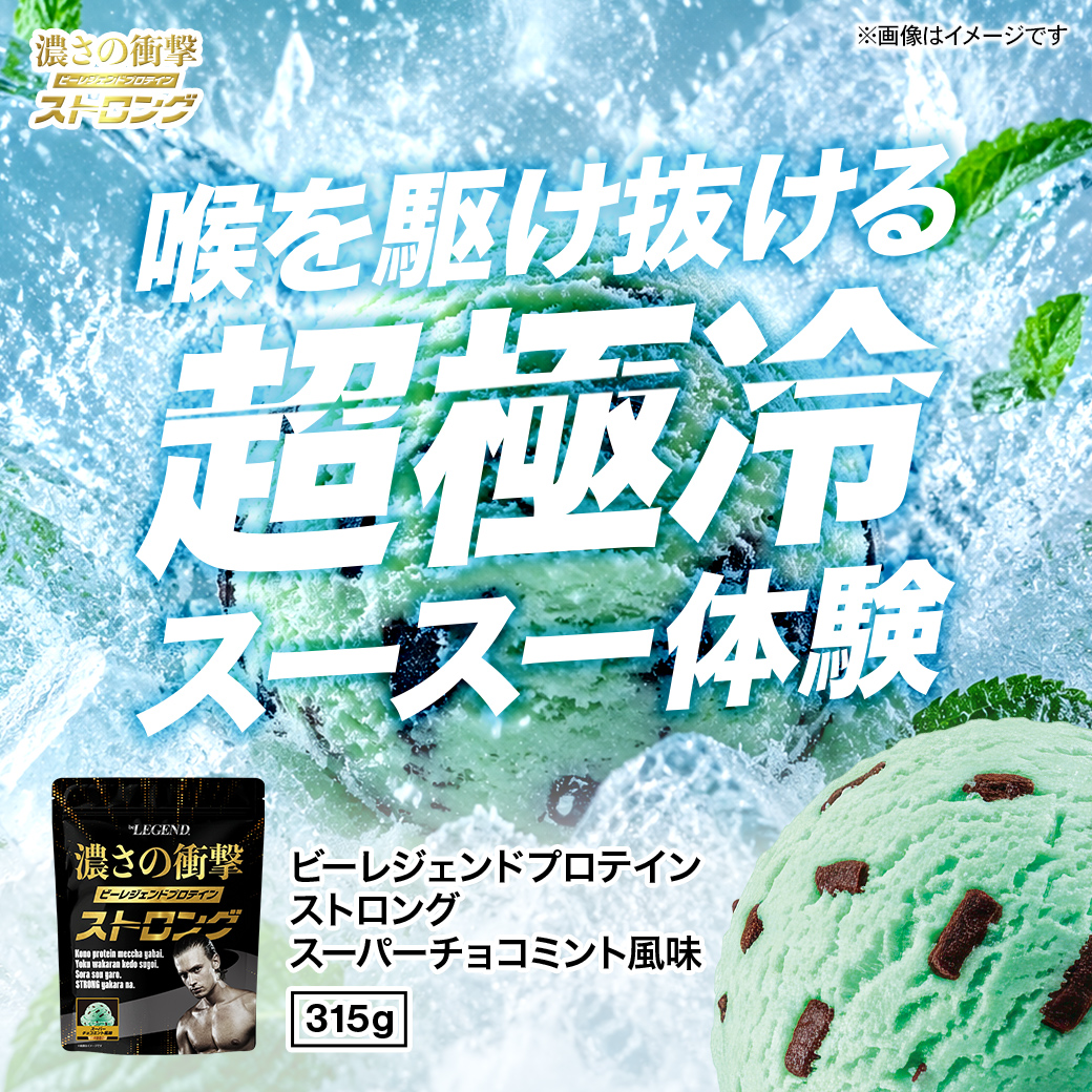 ビーレジェンド WPCプロテイン スーパーチョコミント風味 【315g】スプーン付き