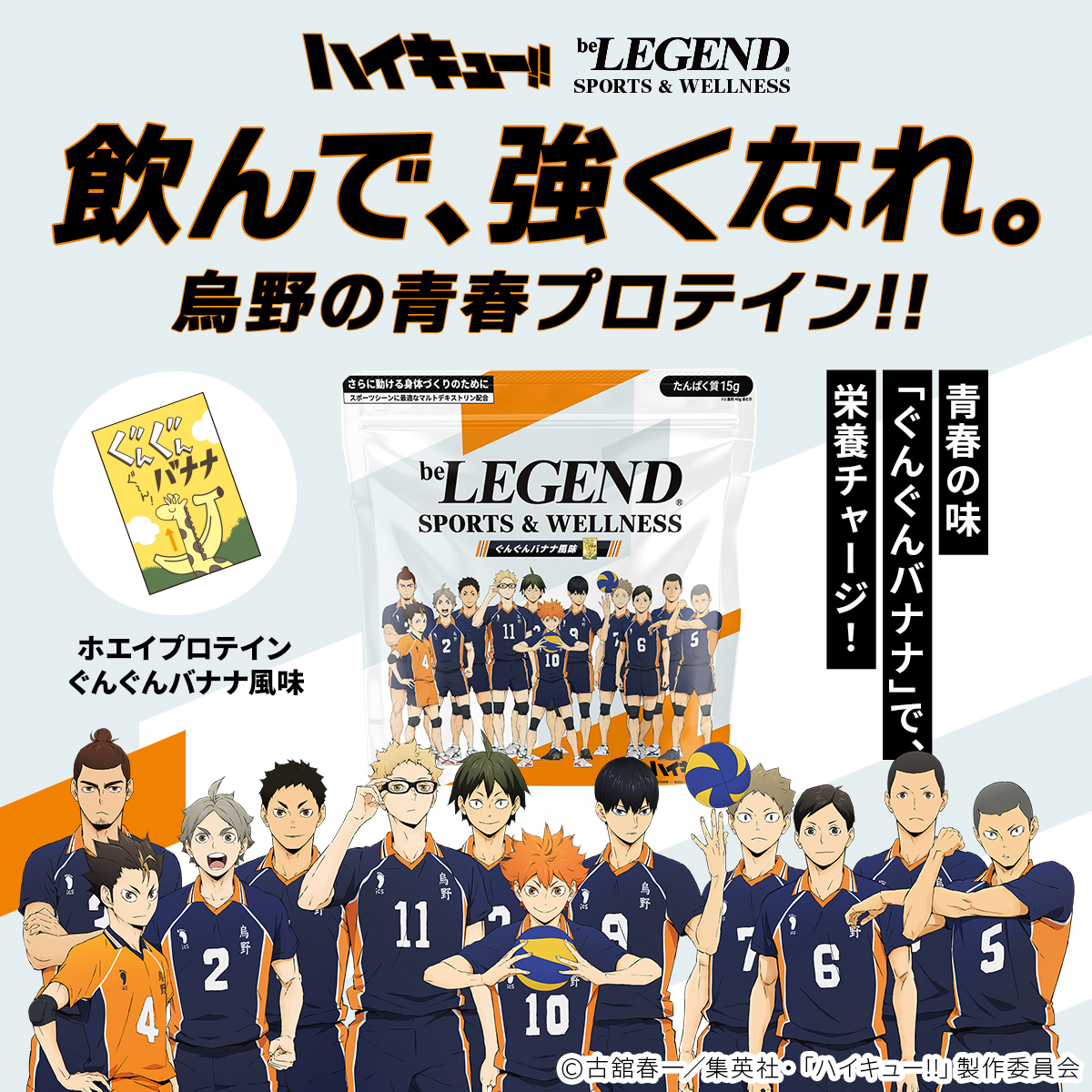 スポーツ＆ウェルネス ハイキュー!!ぐんぐんバナナ風味 スプーン付き【600g】