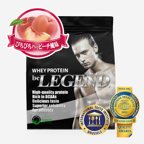 ビーレジェンド WPCプロテイン ぴちぴちハッピーチ風味 【900g】 スプーン付き